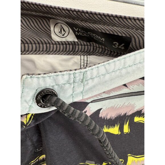 Volcom Mod-Tech Detoonator Board Shorts Mens 34 9" Tropical Swim Trunks - Picture 3 of 7